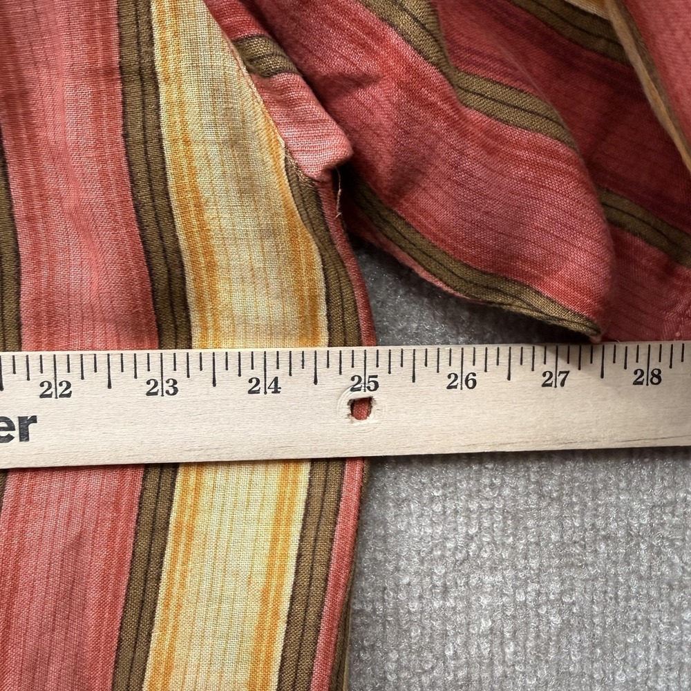 Tommy Bahama Shirt Mens XL Multicolor Stripe Linen Wooden Button Resort Casual - Picture 4 of 9